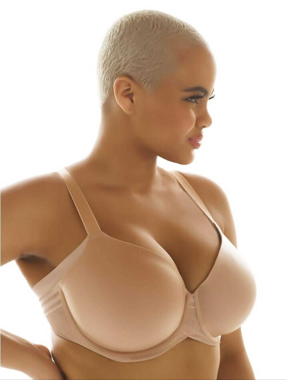 Sz 38DDD Paramour Warm Nude Marvelous Full Figure Seamless Side Smoother Bra